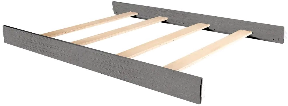 Rustic Gray Convertible Crib Wooden Full Rails - Evolur-1