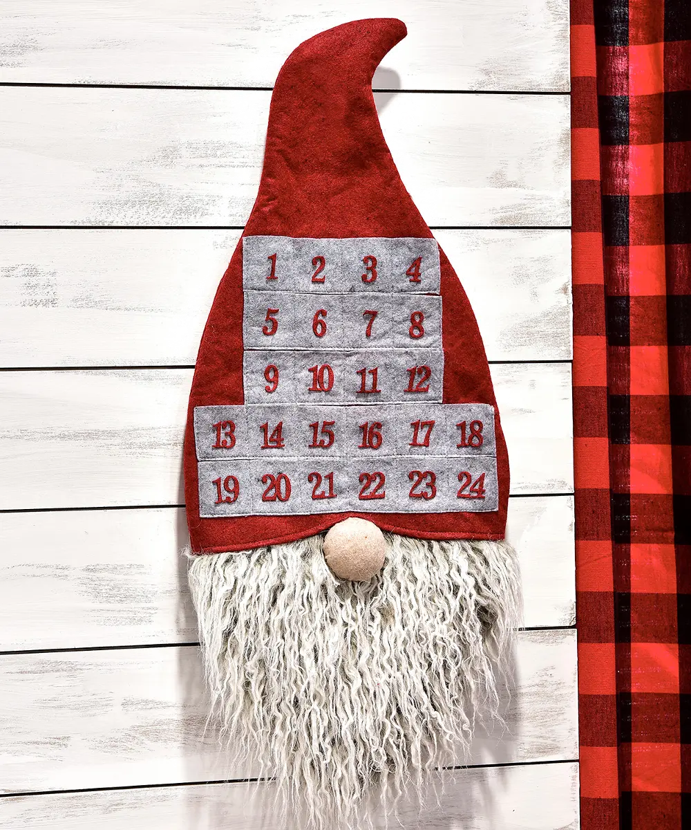 Hanging Santa Gnome Christmas Countdown Calendar-1