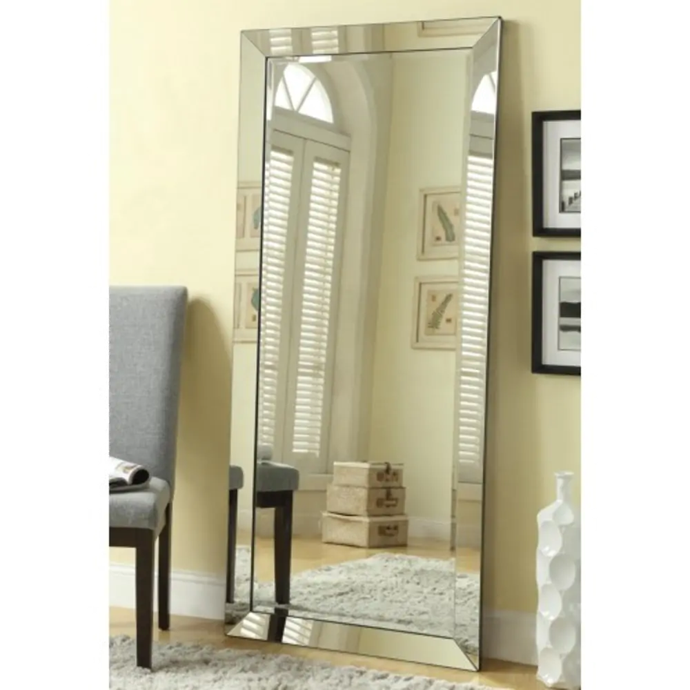 Contemporary Full Length Silver Floor Mirror-1