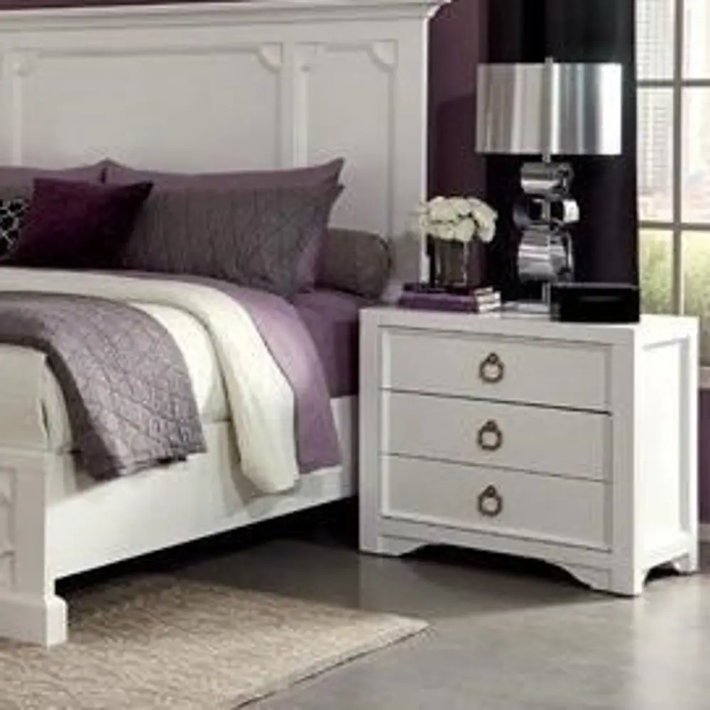 Donny Osmond Home Contemporary White Nightstand - Furiani-1