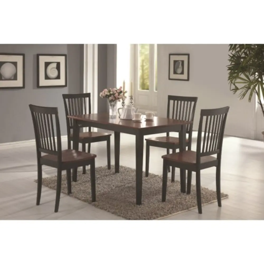 Tobacco Brown Casual 5 Piece Dining Set-1