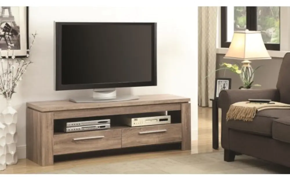 Weathered Brown Transitional 60 Inch TV Stand-1