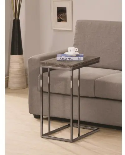 902864 Black Nickel Expandable Accent Table sku 902864