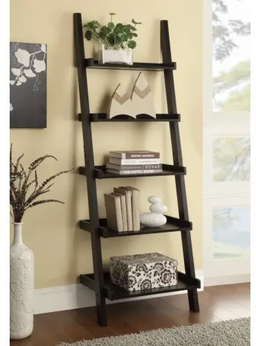800338 Cappuccino Brown Transitional Ladder Bookshelf sku 800338