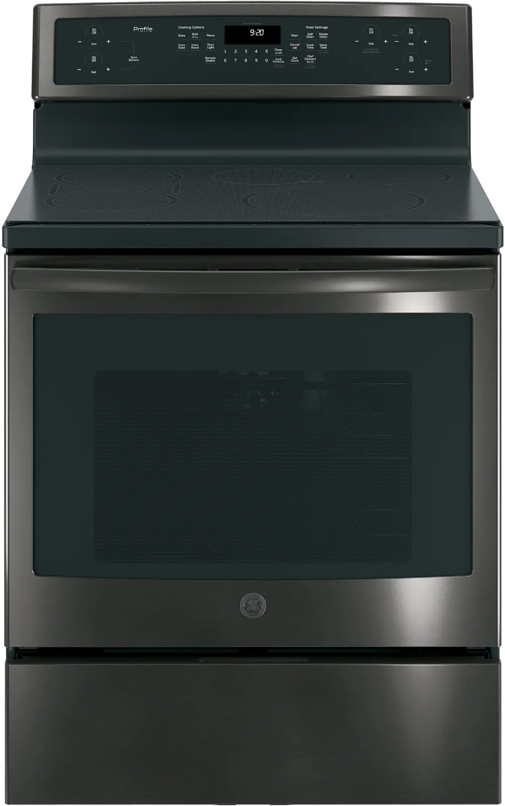PHB920BJTS GE Profile Series 30  Free-Standing Convection Range with Induction - Black Stainless Steel-1