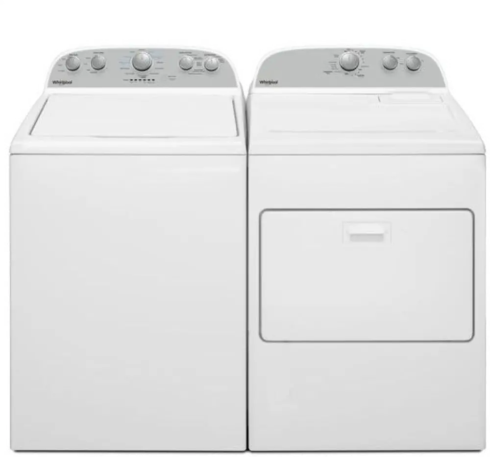 .WHP-4950-W/W-GAS-PR Whirlpool Top Load Washer and Dryer Set with Rear Controls - White Gas-1
