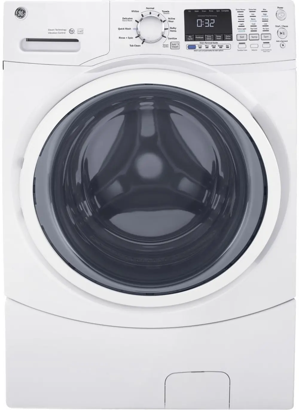 GFW450SSMWW GE Front Load Washer with Quick Wash -  4.5 cu. ft. White-1