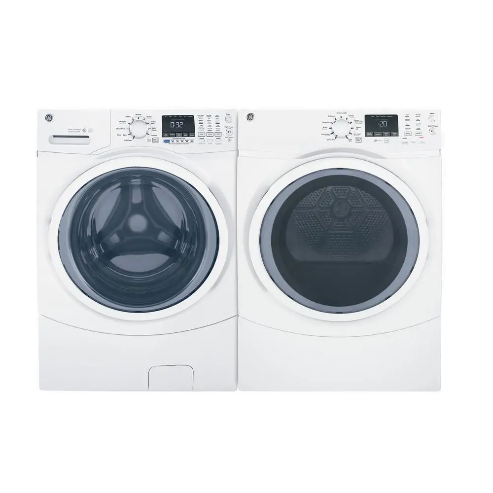KIT GE Front Load Washer and Dryer Set - White Gas-1
