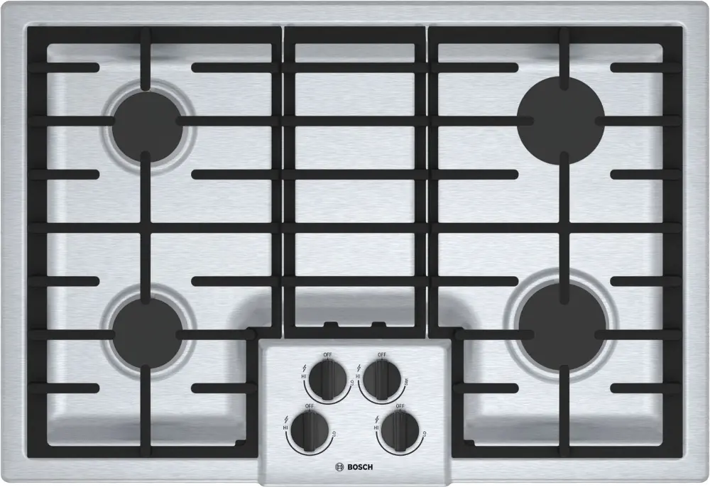 NGM5056UC Bosch 30 Inch 4 Burner Gas Cooktop - Stainless Steel-1