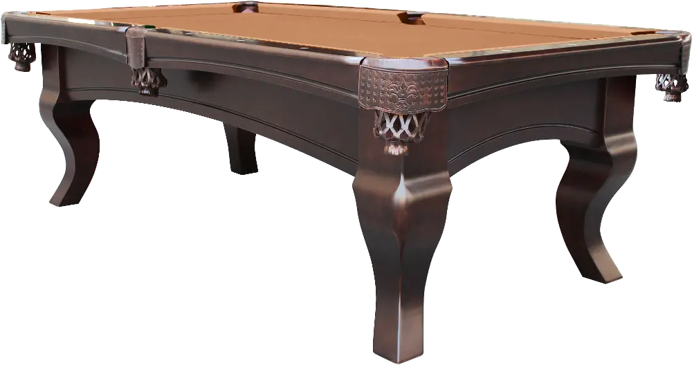 Walnut Brown and Taupe 8' Pool Table - Midvale-1
