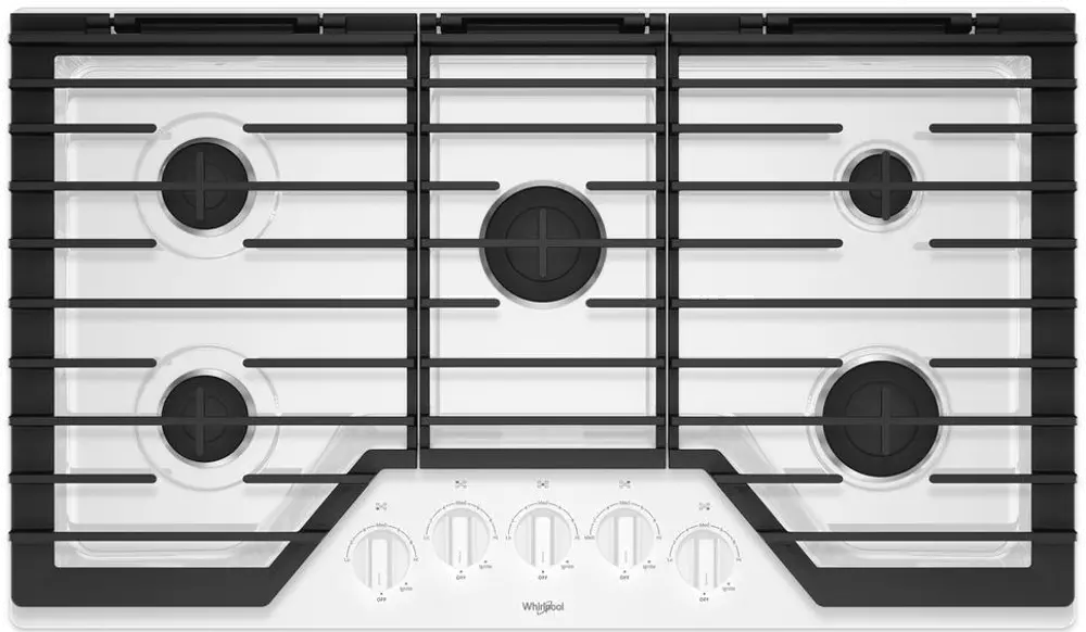 WCG55US6HW Whirlpool 36 Inch Gas Cooktop - White-1