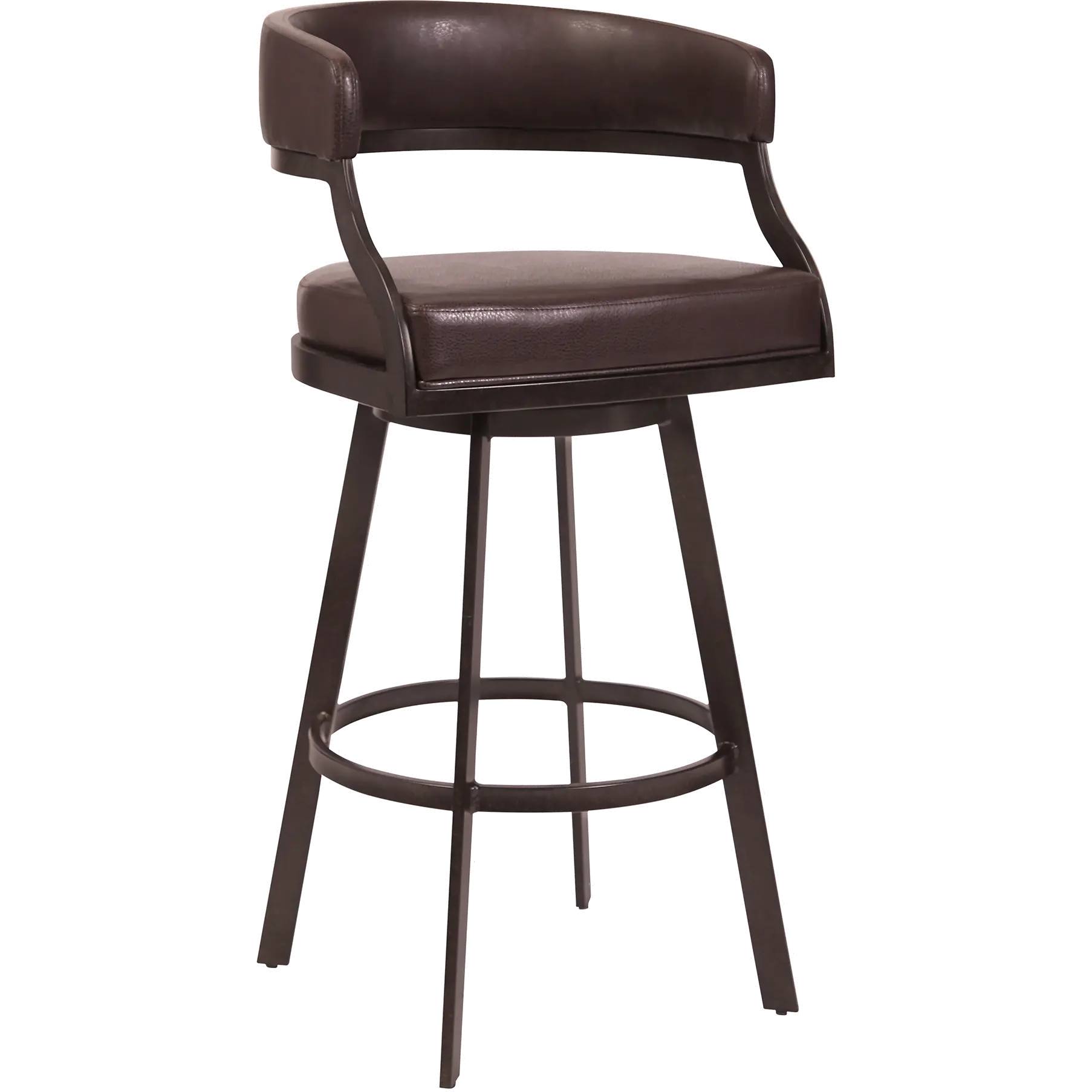 Saturn Brown Swivel Counter Height Stool-1