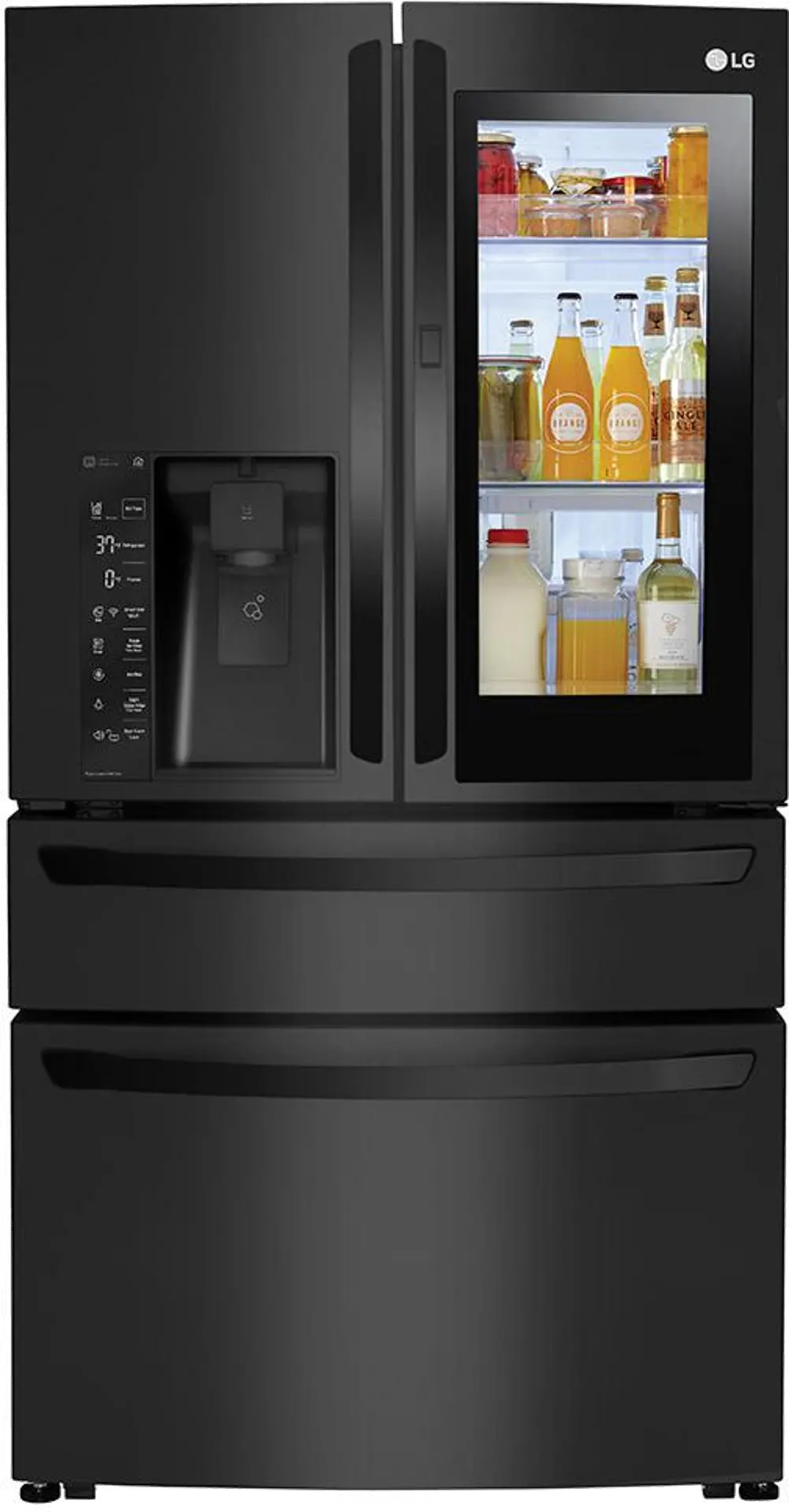 LMXC23796M LG Counter Depth French Door-in-Door Refrigerator - 22.5 cu. ft., 36 Inch Matte Black Stainless Steel-1