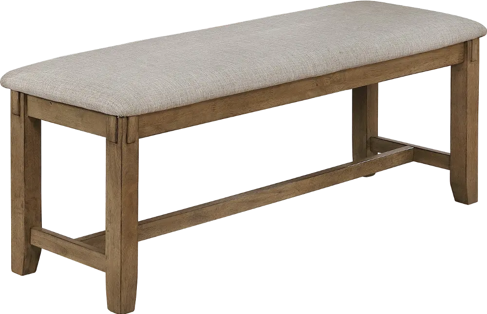 Wheat Brown Upholstered Dining Bench - Clara-1