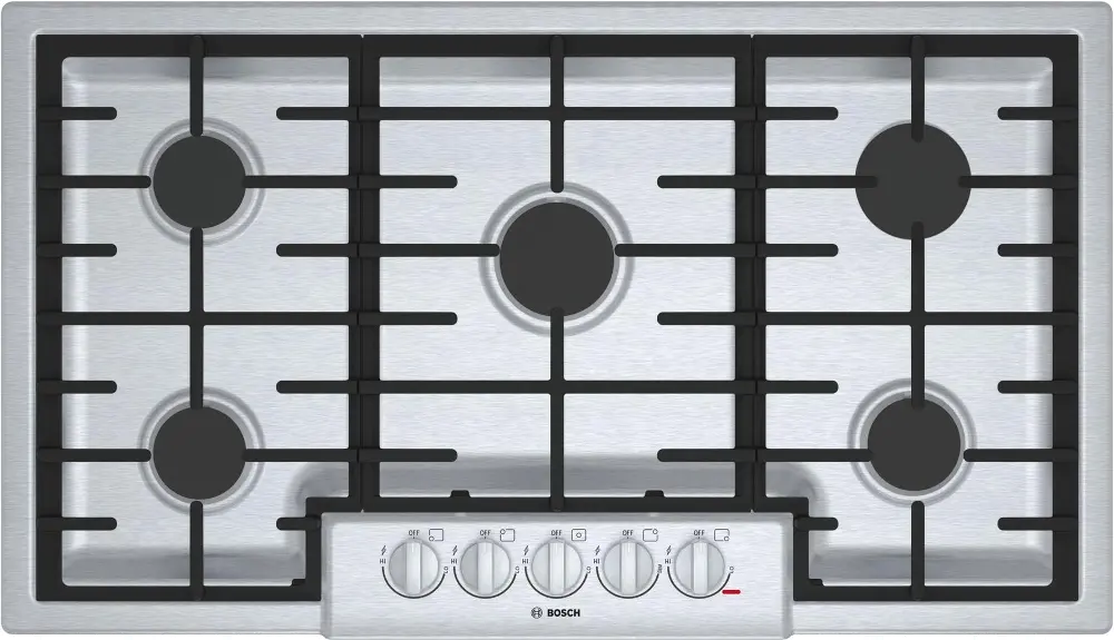 NGM8656UC Bosch 800 Series 36 Inch 5 Burner Gas Cooktop - Stainless Steel-1
