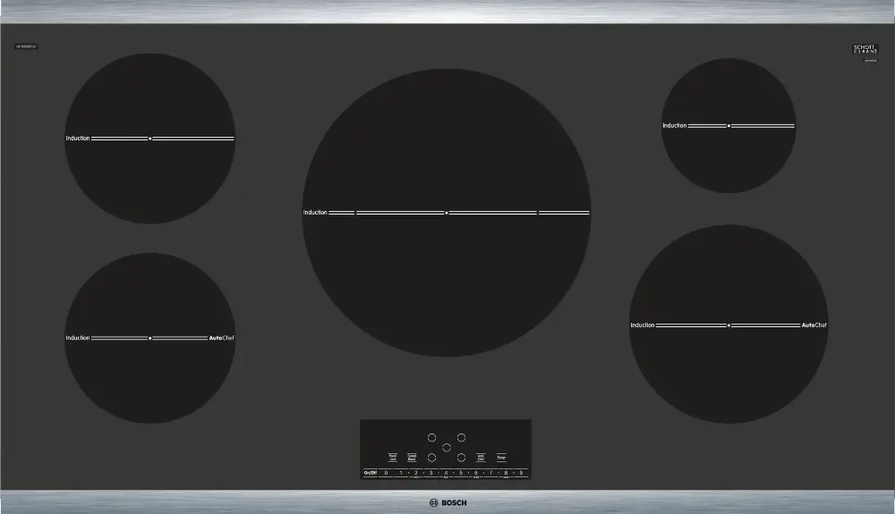 NIT8668SUC Bosch 36 Inch Induction Cooktop - Black-1