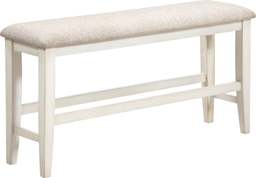 Grace Gray and White Counter Height Dining Bench-1