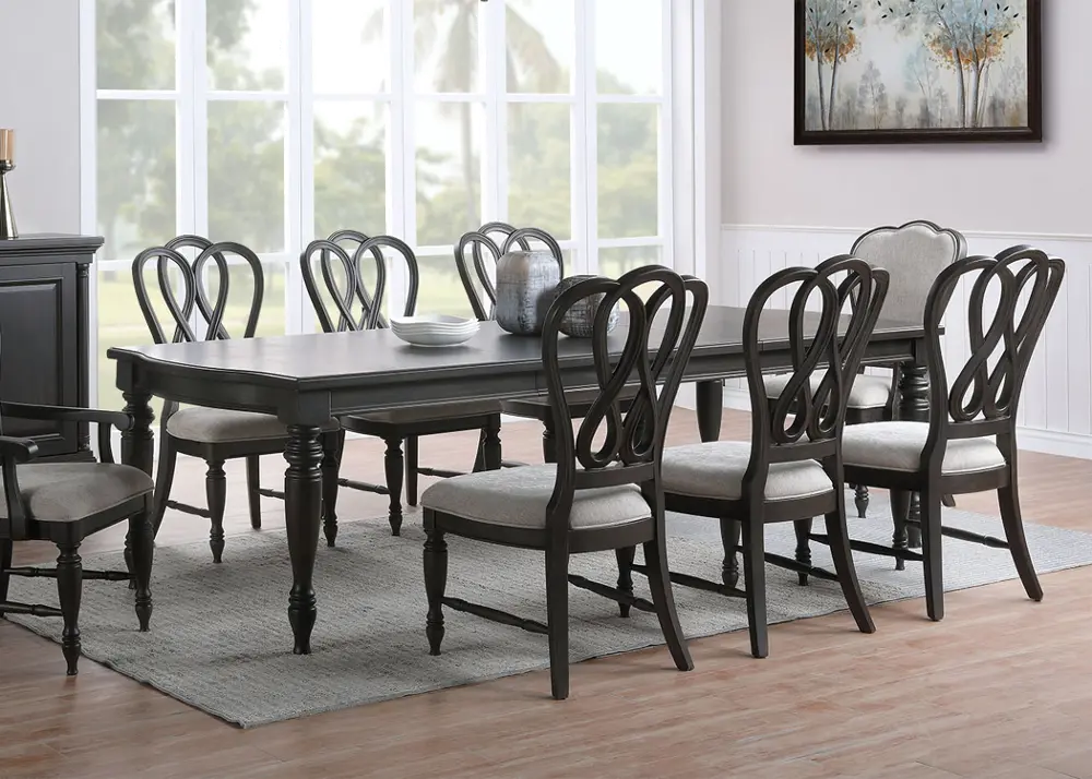 Traditional Black Dining Room Table - Natchez Trace-1
