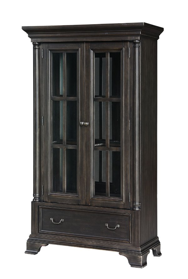 Browse Curios Chinas Furniture Rc Willey Traditional Antique Black China Cabinet Natchez Trace