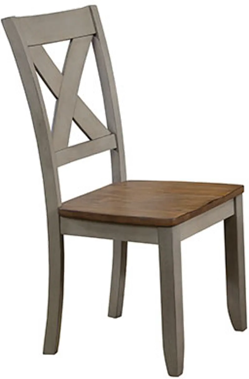 Barnwell Gray and Brown Dining Room Chair