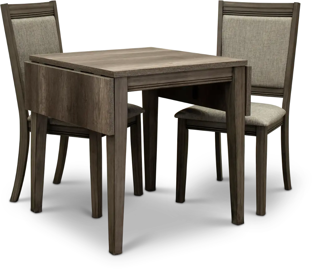 Gray 3 Piece Dining Set with Upholstered Chairs - Tanners Creek-1