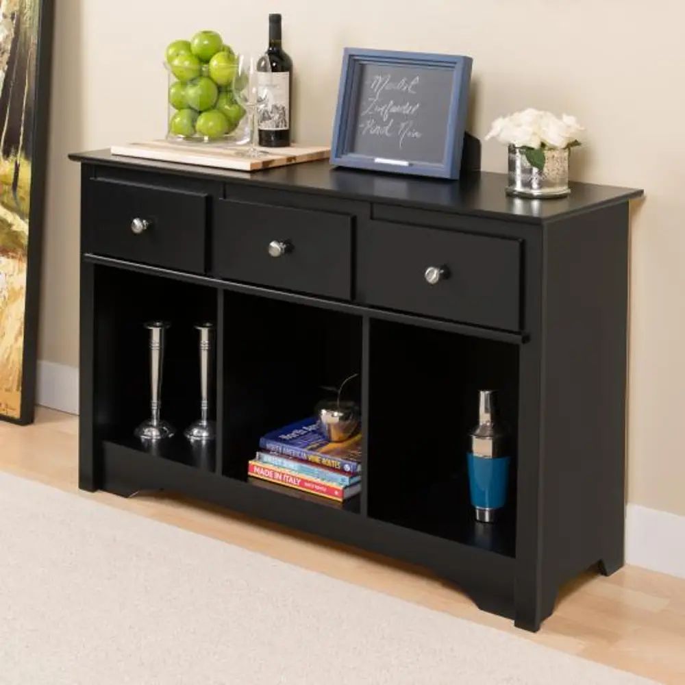 Black Living Room Console Table-1