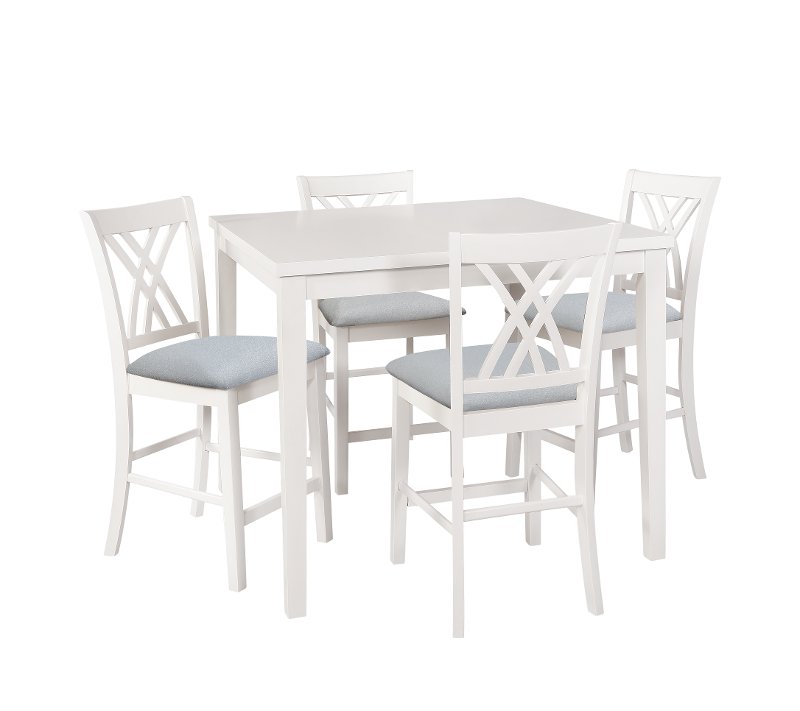 White 5 Piece Counter Height Dining Set Starla Rc Willey White 5 Piece Counter Height Dining Set Starla Rc Willey Furniture