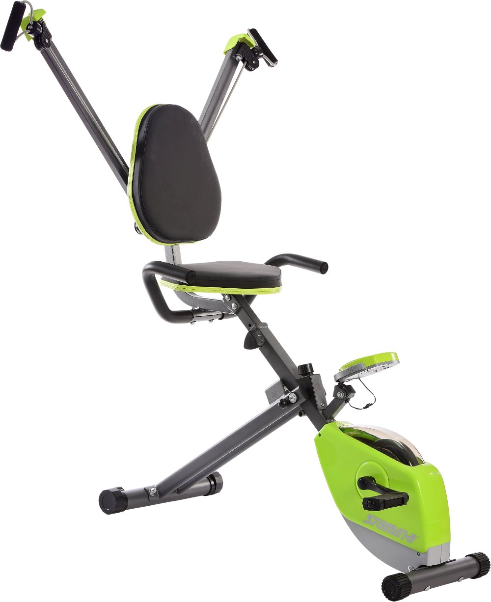 Stamina Exercise Bike with Whole Body Exerciser Green