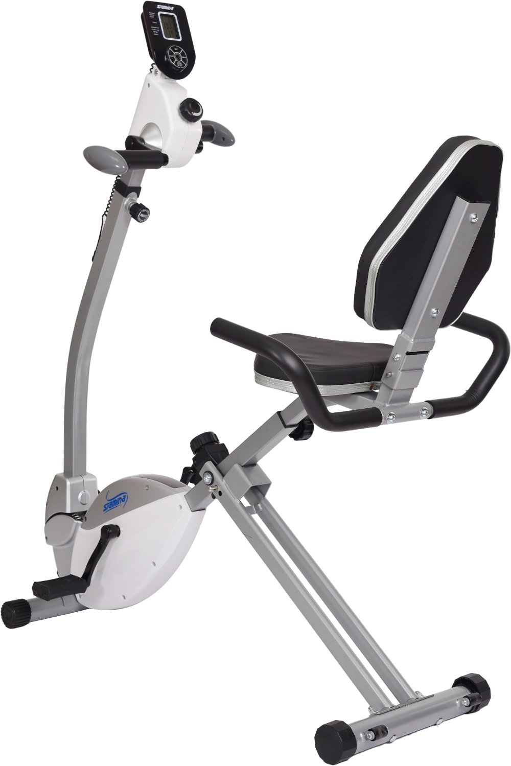 Stamina Exercise Bike with Upper Body Exerciser White