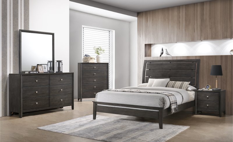 Grant Gray 4 Piece Twin Bedroom Set, Rc Willey Twin Bed Set