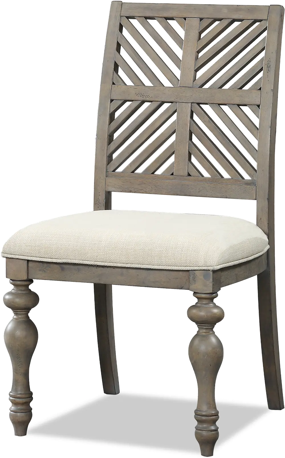 Cottage Natural Washed Upholstered Dining Chair - Laurel Grove-1
