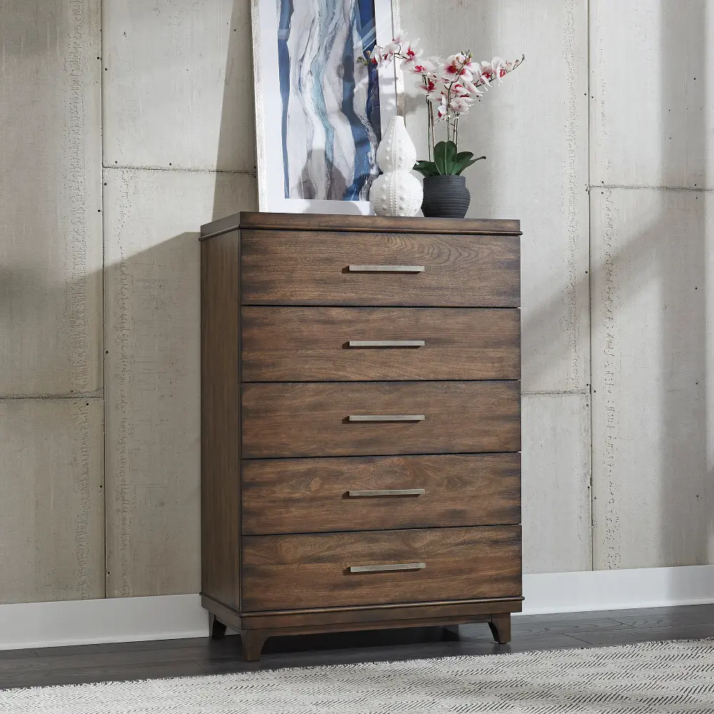 Contemporary Brown Chest of Drawers - Ventura-1