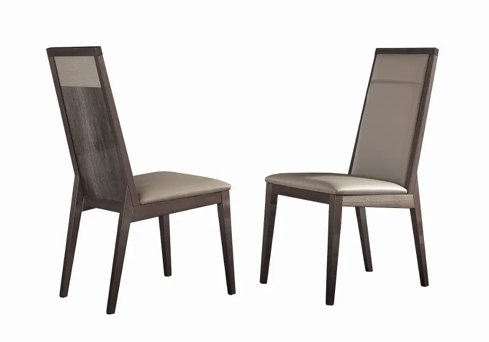 Contemporary Rustic Gray Upholstered Dining Chair - Matera-1