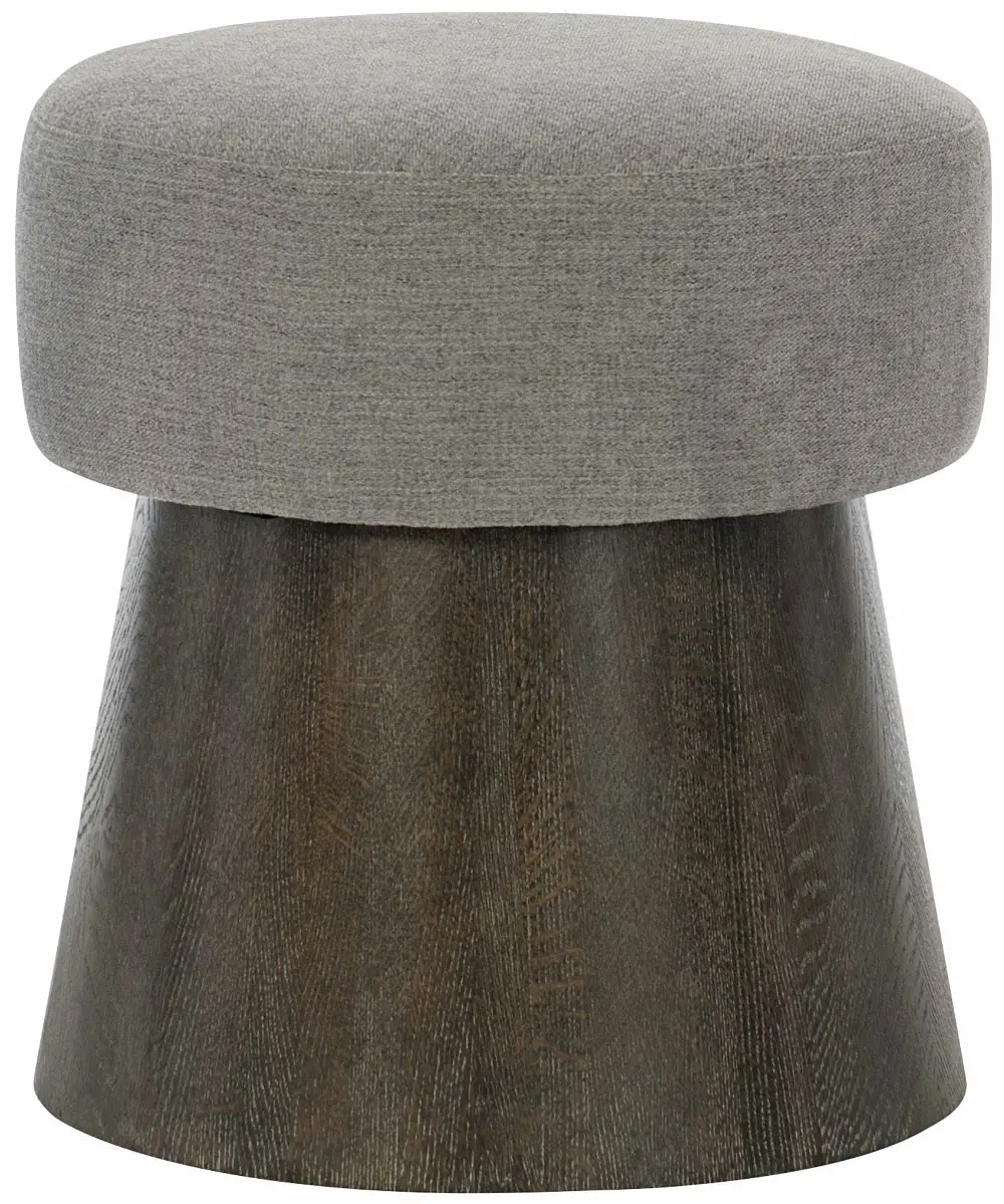 Rustic Modern Charcoal Gray Round Bench - Linea-1