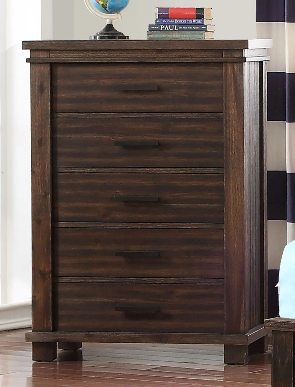 Classic Mission Brown Chest of Drawers - Tribecca-1