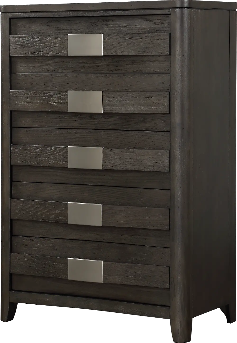 Contemporary Dark Gray Chest of Drawers - Contour-1