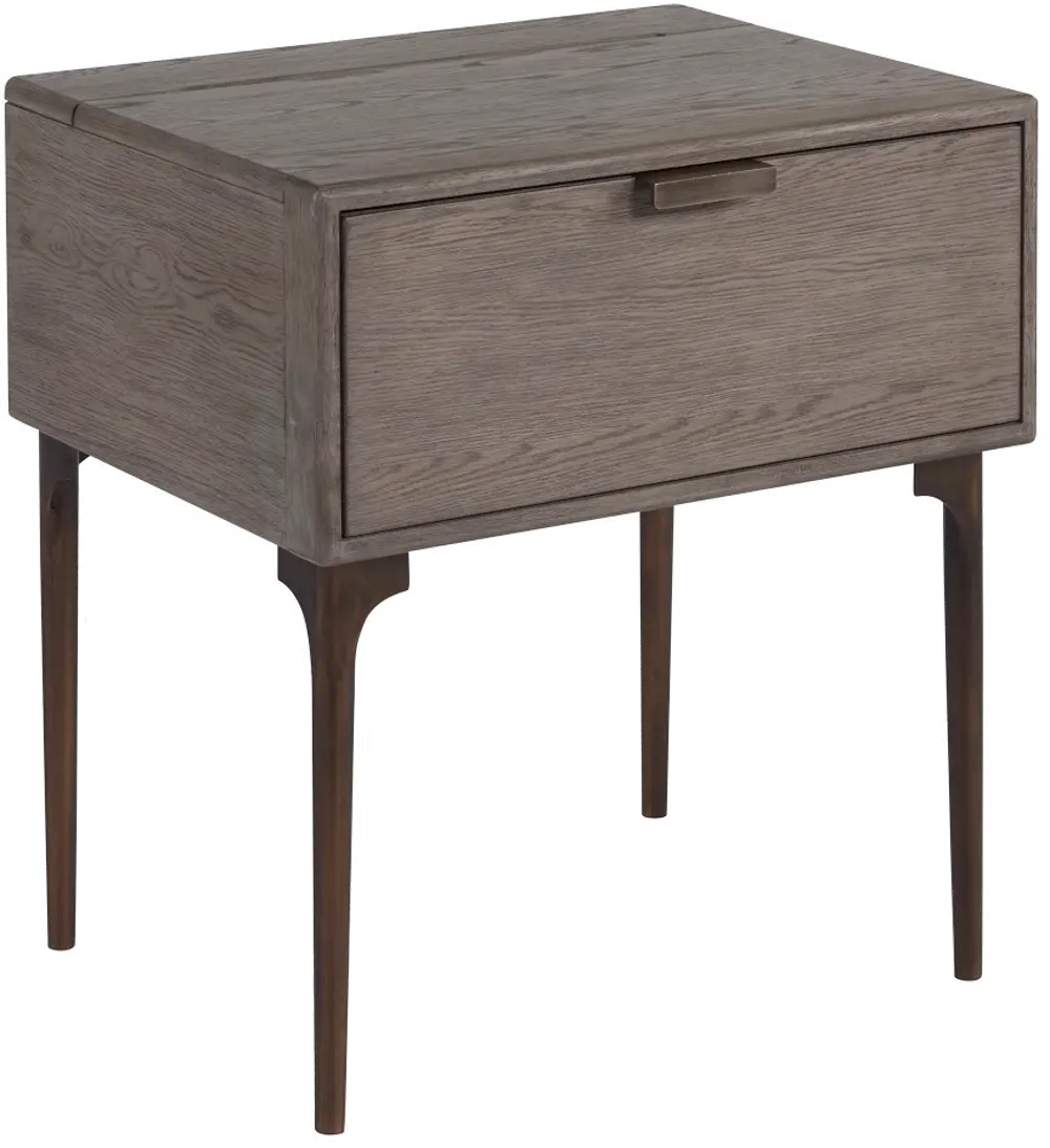 Casual Modern Gray Nightstand - Spaces-1