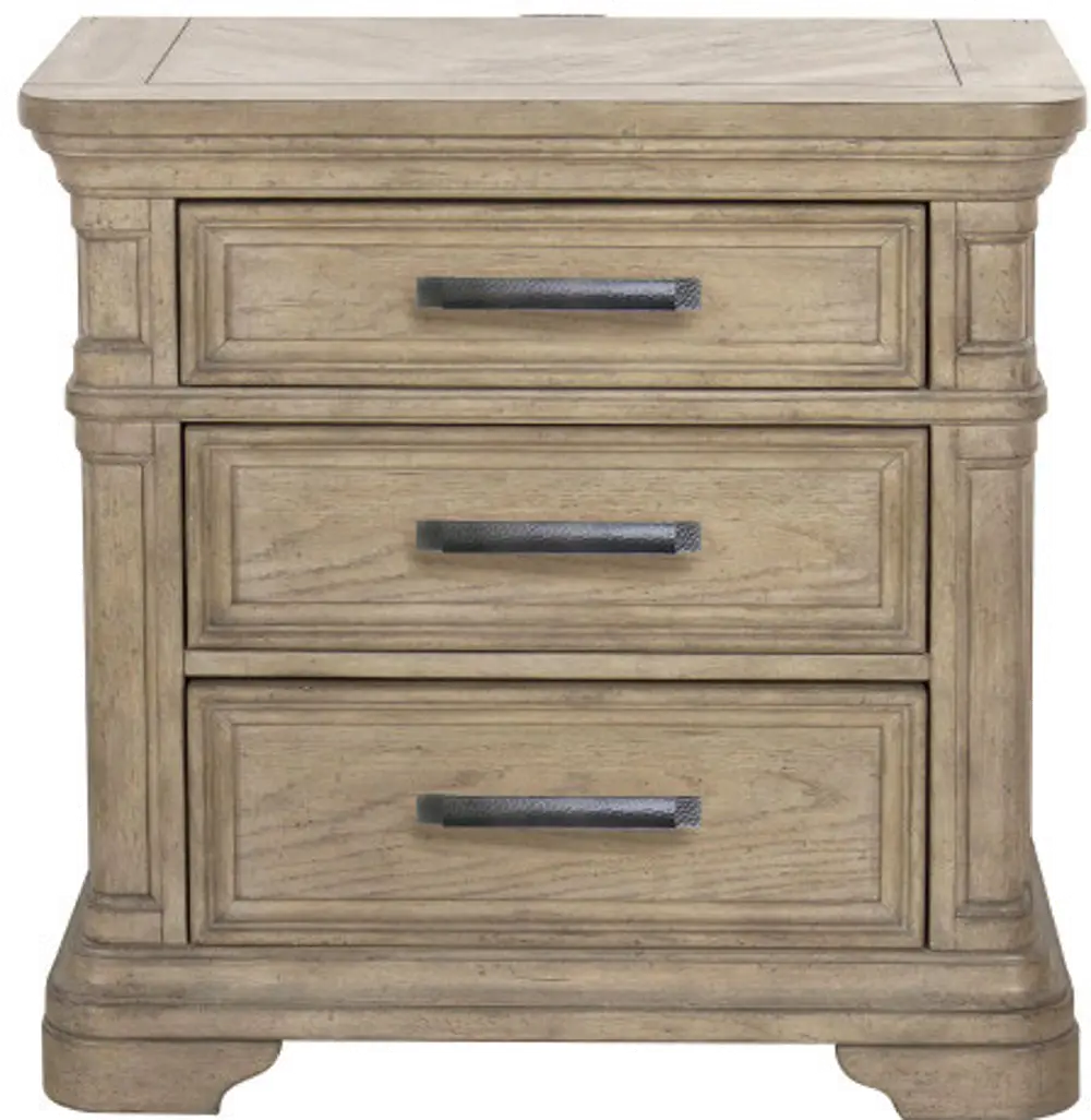 Traditional Country Natural Nightstand - Monterey-1