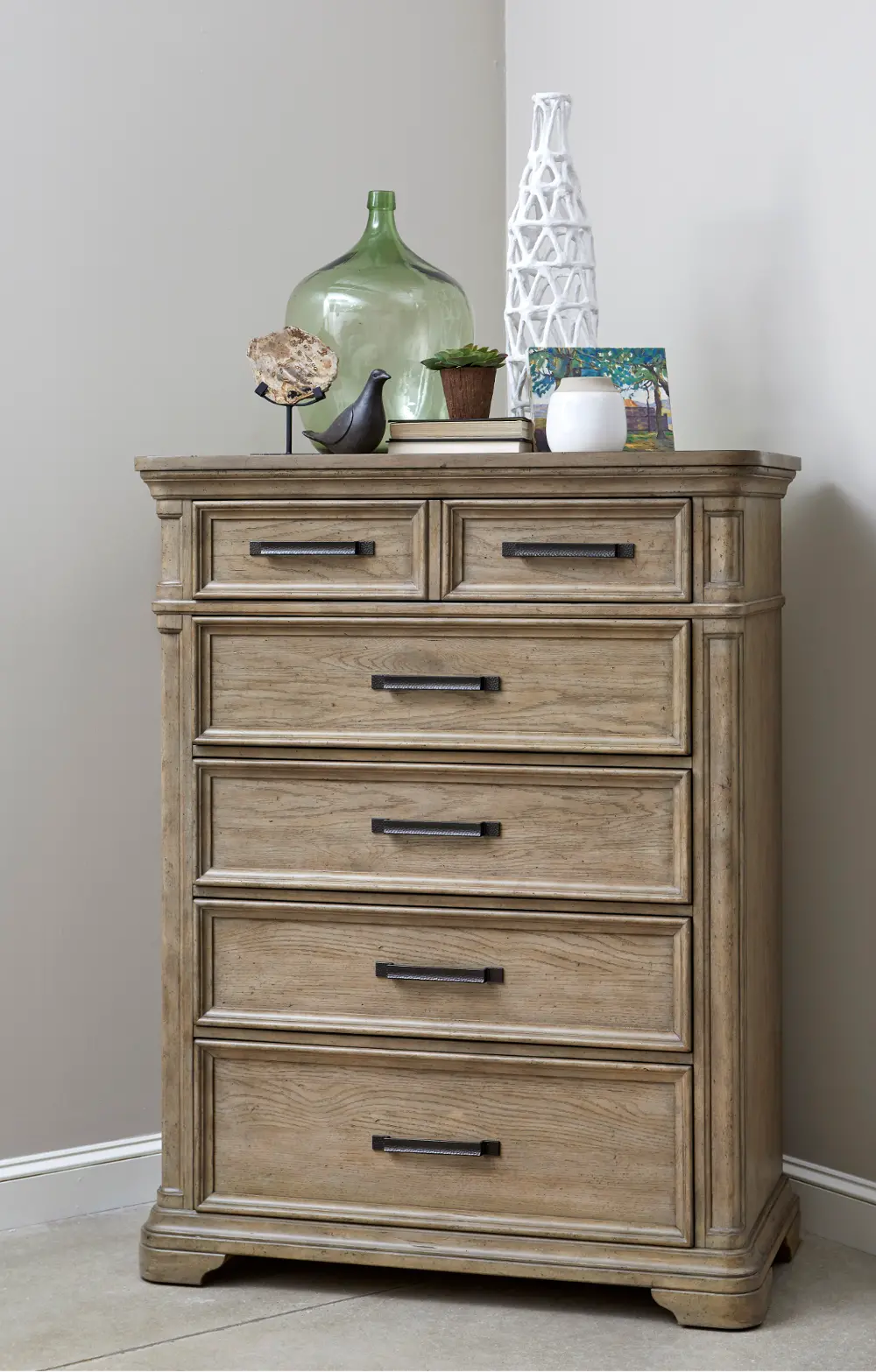 Traditional Country Natural Chest of Drawers - Monterey-1