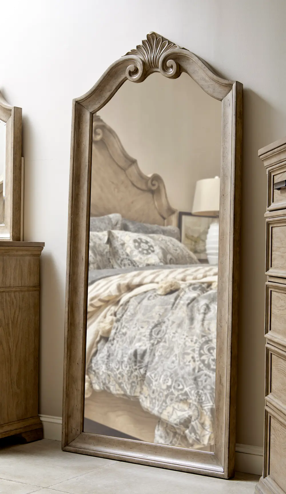 Traditional Country Natural Floor Mirror - Monterey-1
