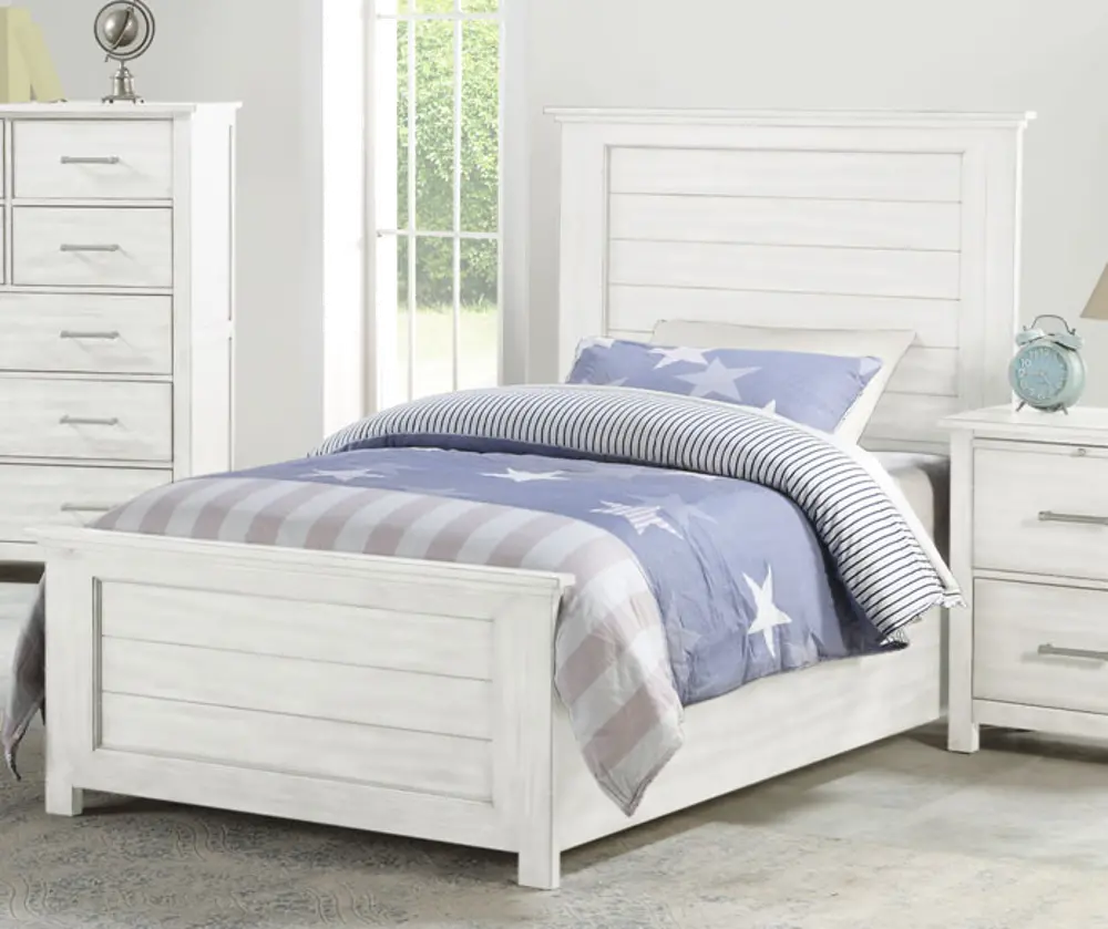 Cottage White Twin Bed - Edgewood-1