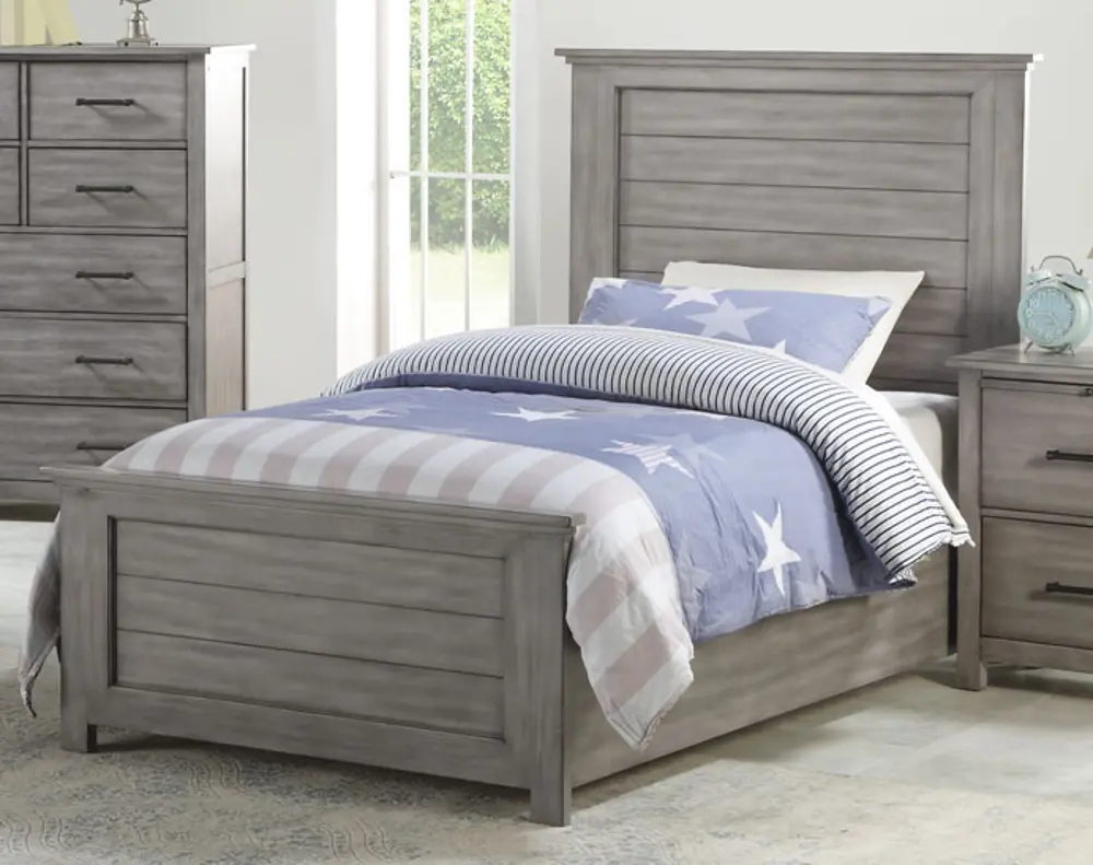 Cottage Gray Twin Bed - Edgewood-1