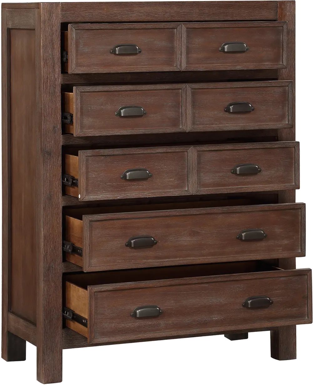 Classic Contemporary Cherry Chest of Drawers - Tremaine-1