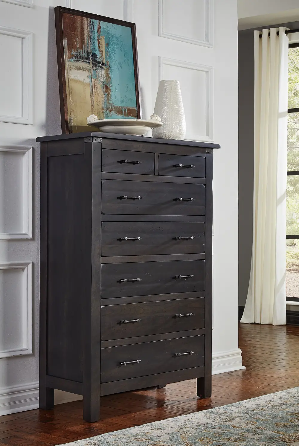 Rustic Classic Distressed Chest of Drawers - Colin-1