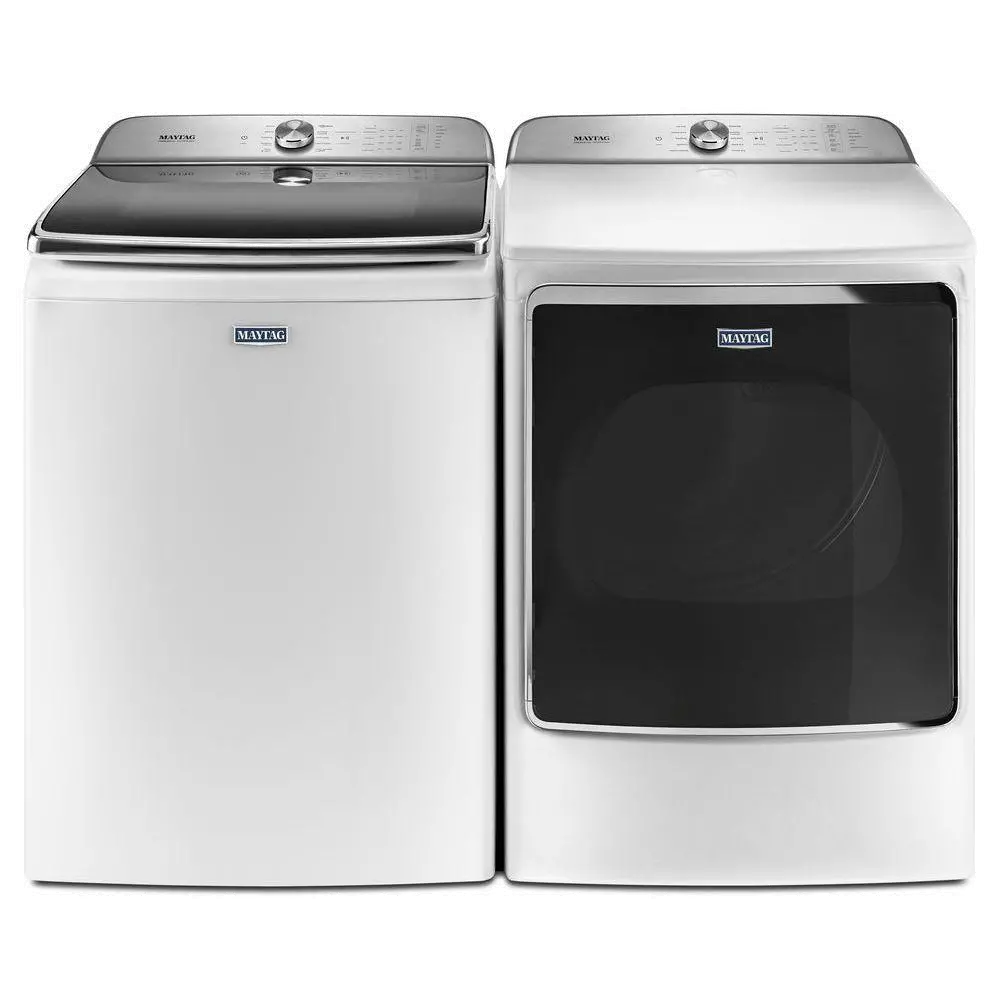 KIT Maytag Top Load Washer and Dryer Laundry Set - White Electric-1