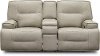 Dove Beige Leather-Match Power Reclining Loveseat - Rockies | RC Willey