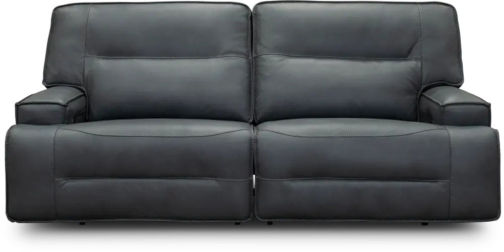 Rockies Gray Leather-Match Power Reclining Sofa-1