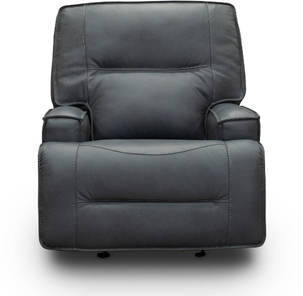 Reclining Chairs Furniture Rc Willey Luxe Sky Gray Leather Match Power Glider Recliner Rockies
