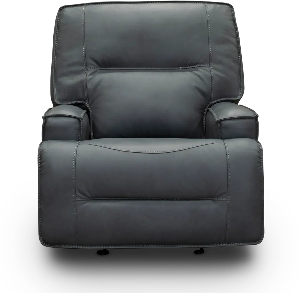 Rockies Gray Leather-Match Power Glider Recliner-1