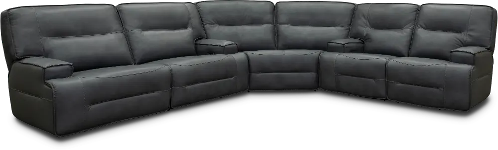 Rockies Gray 3 Piece Power Reclining Sectional-1
